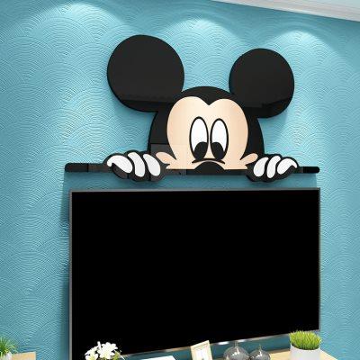 卡通贴纸米奇老鼠3d立体墙壁面贴画儿童房间布置装饰卧室床头背景图片