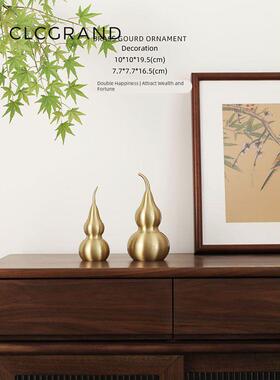 采购产品新中国风黄铜葫芦吸引财富，镇屋，好运饰品，家庭客厅桌