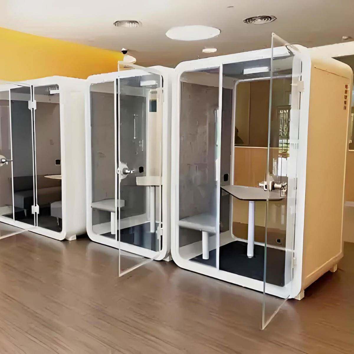 可移动隔音房静音仓商务办公金属隔音仓可拆卸电话亭会议室录音棚
