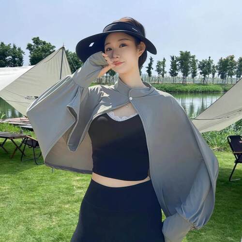 披肩女款夏季骑车开车抗UV罩衫斗篷透气防晒披肩zh防晒披肩