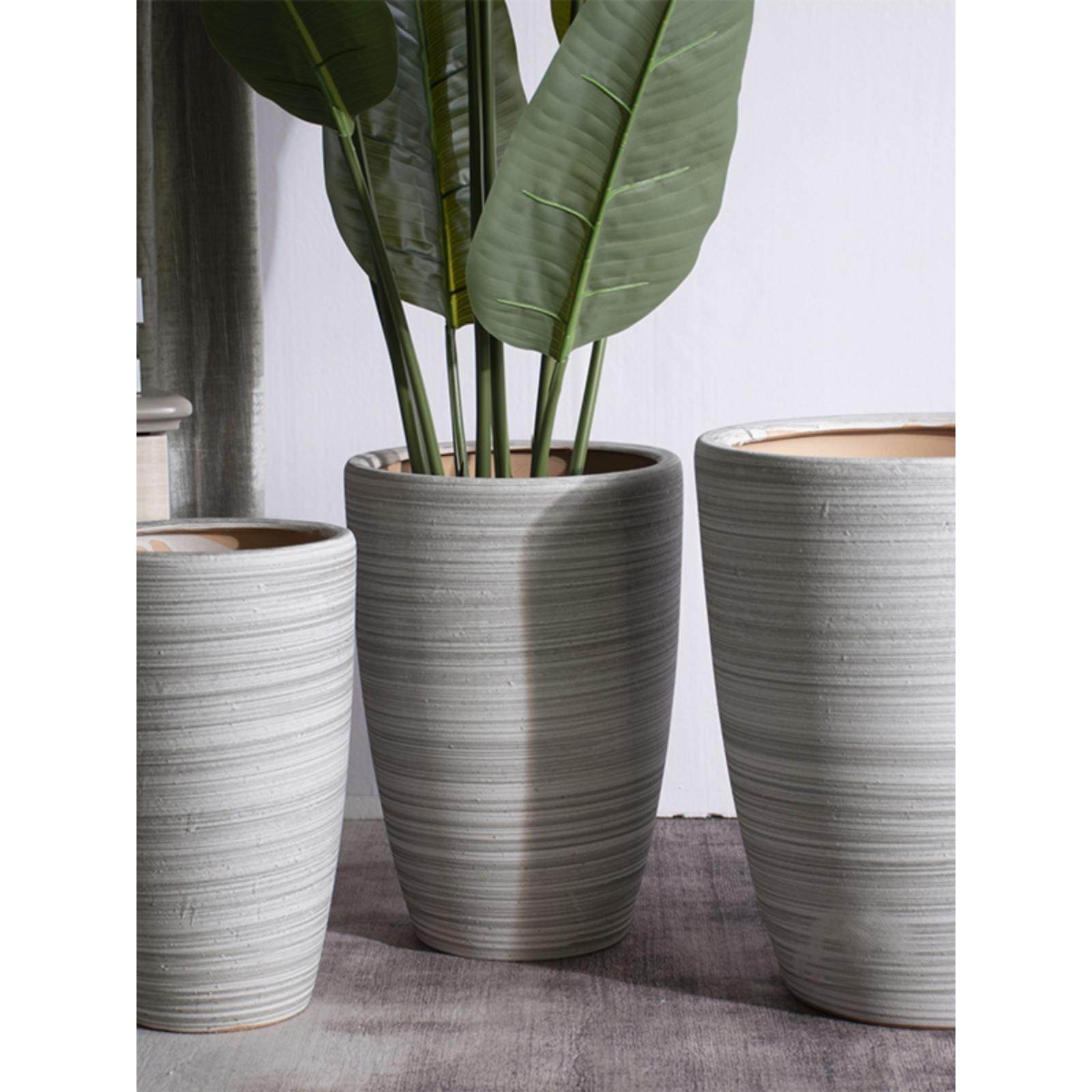 北欧风30cm大口径透气陶瓷花盆简约磨砂灰室内客厅庭院绿植专用,鲜花速递/花卉仿真/绿植园艺,花盆,淘宝优惠券,粉丝福利购,淘宝优惠卷