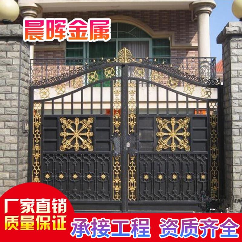 铁艺大门别墅庭院门乡村入户门家用院子大门双开关对开门农村大铁