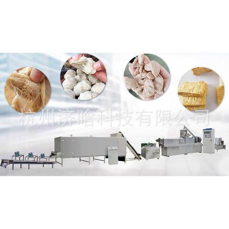 大豆组织蛋白机,拉丝人造蛋白设备,素肉生产设备,人造肉生产线