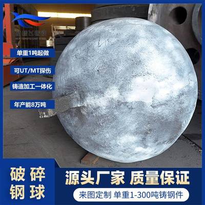 大型铸钢件破碎钢球用于矿用铸钢件厂家来图生产单重1-300吨铸件