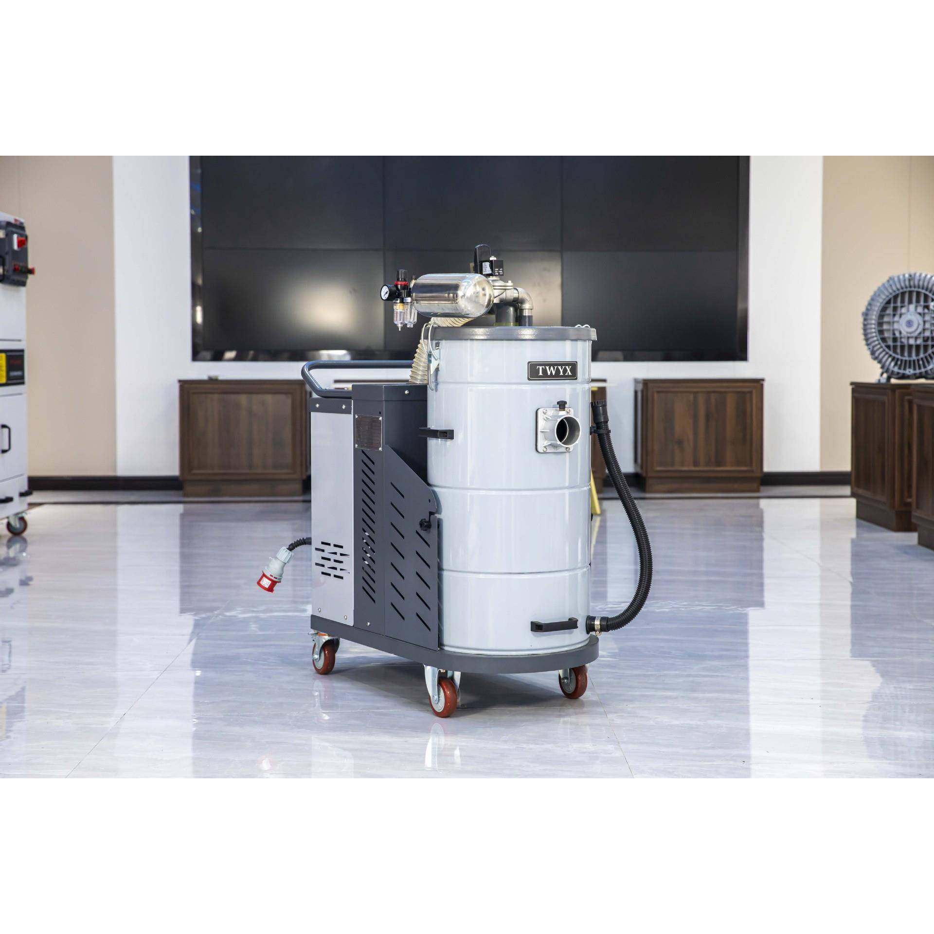 工业吸尘器粉尘清理脉冲吸尘器380V大功率除尘器车间用移动吸尘器