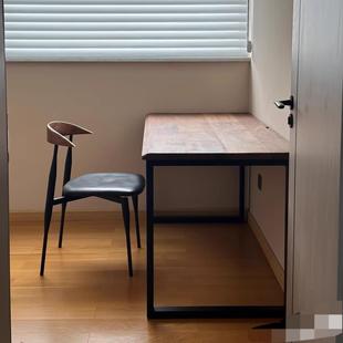 工作台两人长桌子家用卧室电竞桌大板办公书桌 实木双人电脑桌台式