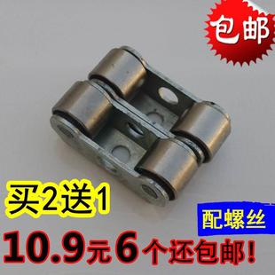 金刚网纱窗滑轮55 宽11.4mm 双铁轮滚针铝合金塑钢门窗推拉平移