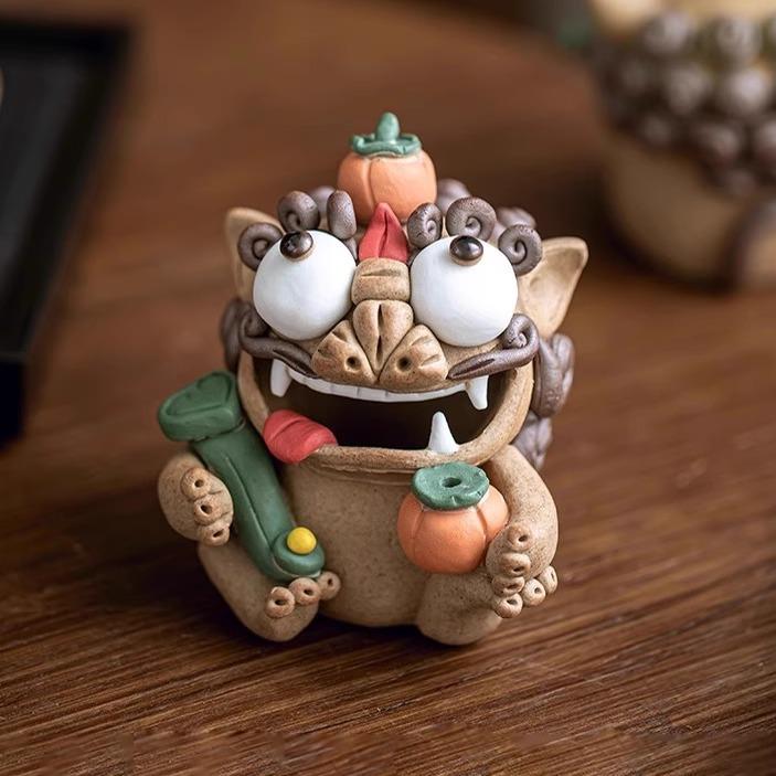 围炉集物景德镇陶瓷貔貅茶宠招财摆件香插香座家用客厅桌面摆件