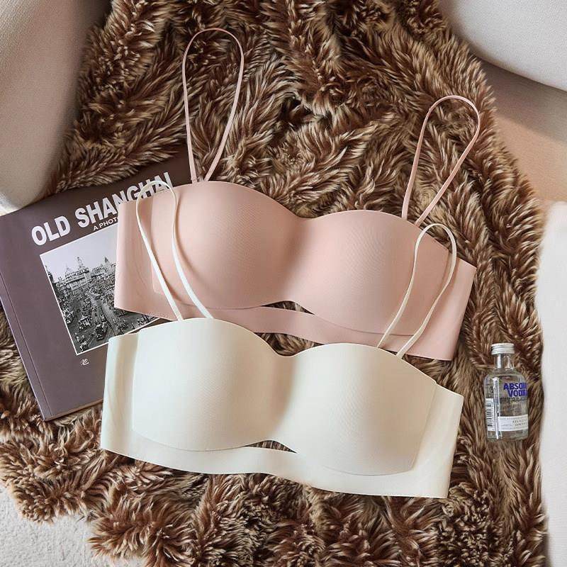 细肩带内衣女夏季薄款小胸聚拢抹胸隐形粉底液无痕美背无肩带文胸,女士内衣/男士内衣/家居服,文胸,淘宝优惠券,粉丝福利购,淘宝优惠卷