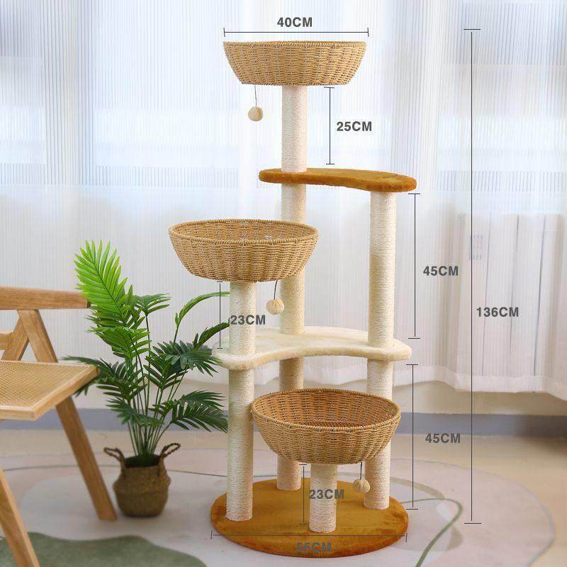 猫爬架大型猫窝四季多层猫树一体超大藤编猫窝猫抓板猫别墅猫爬架,宠物/宠物食品及用品,猫爬架,淘宝优惠券,粉丝福利购,淘宝优惠卷