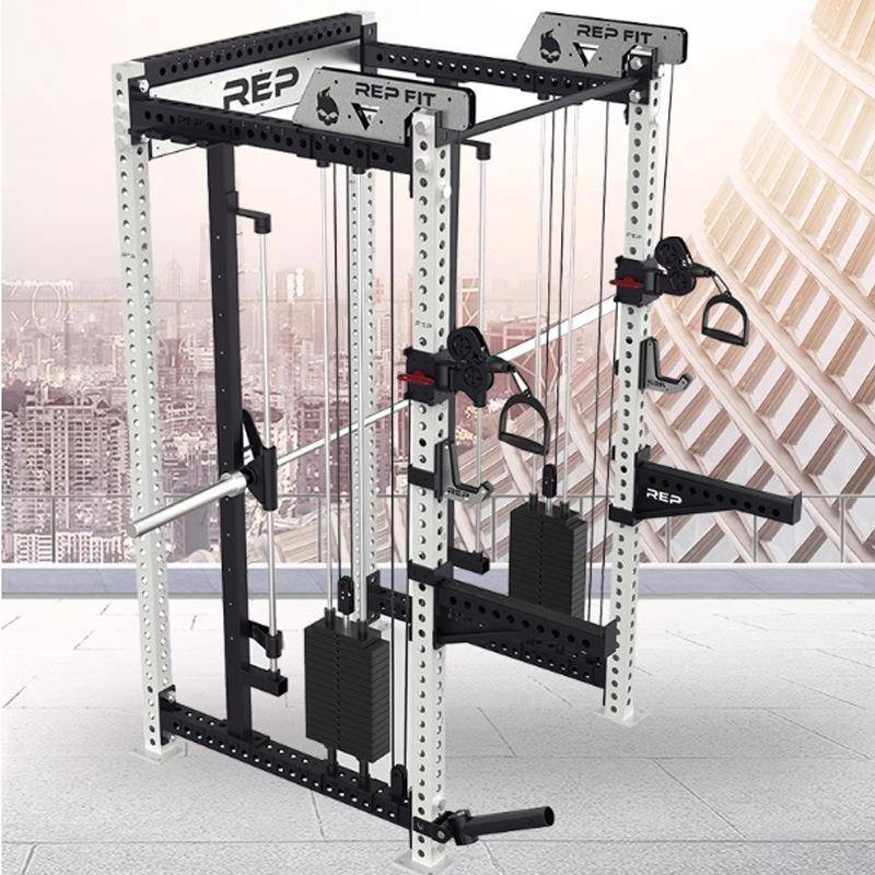 半框深蹲架健身房商用多功能一体史密斯龙门架家用卧推综合训练架