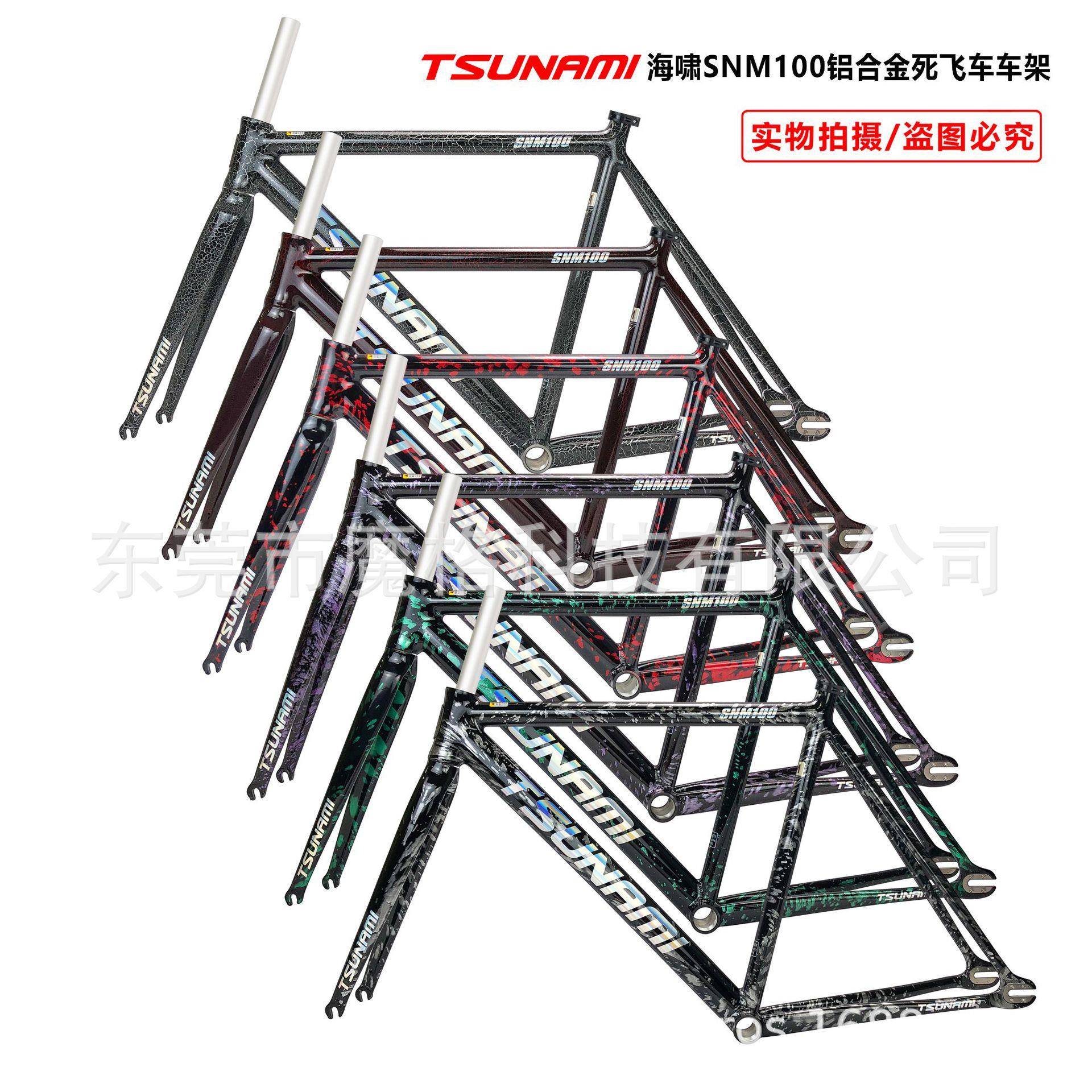 正品海啸速那米SNM100铝合金死飞车车架700C场地竞速车架
