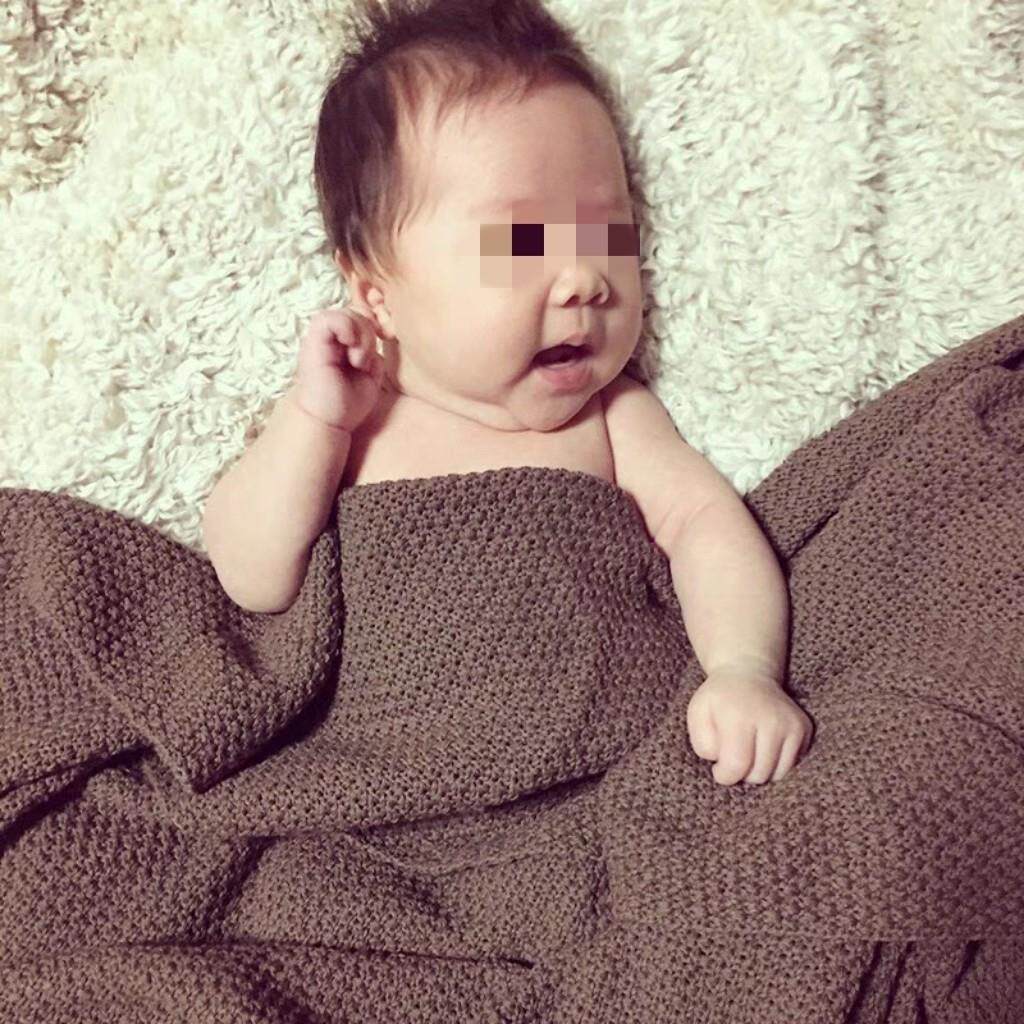 儿童摄影道具北欧百天满月周岁宝宝拍照背景毯子针织毯盖毯背景布
