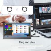 迷你便携式 显示器外接电脑副屏主机手机触摸屏小型高清5英寸显示