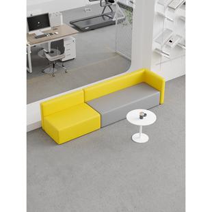 简约现发店服装店门店等候区培训机构早教中心休息区沙发组合