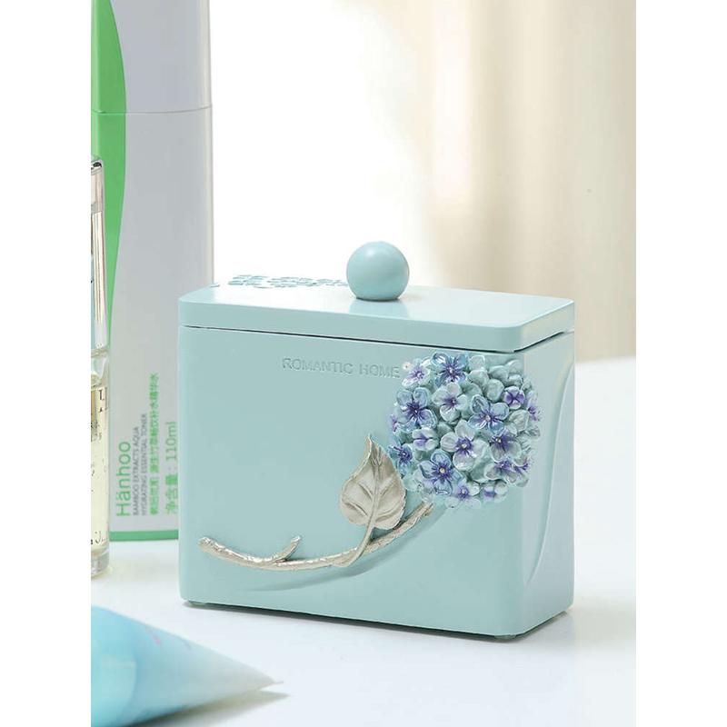 欧式时尚款创意牙签盒装饰牙签筒棉签盒牙签罐家居带盖收纳盒家