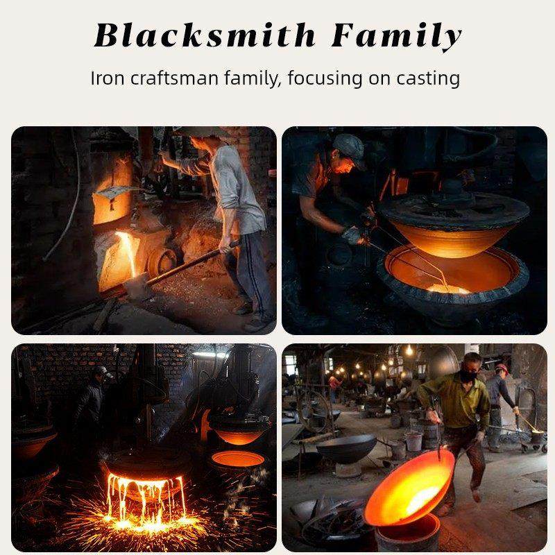 章丘大锅家用特大号农村老式柴火土灶台大铁锅炒菜生铁铸铁锅加厚