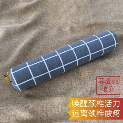 荞麦枕颈治疗椎病枕头睡觉专用落枕颈椎牵引器器助睡眠夏简灰格荞