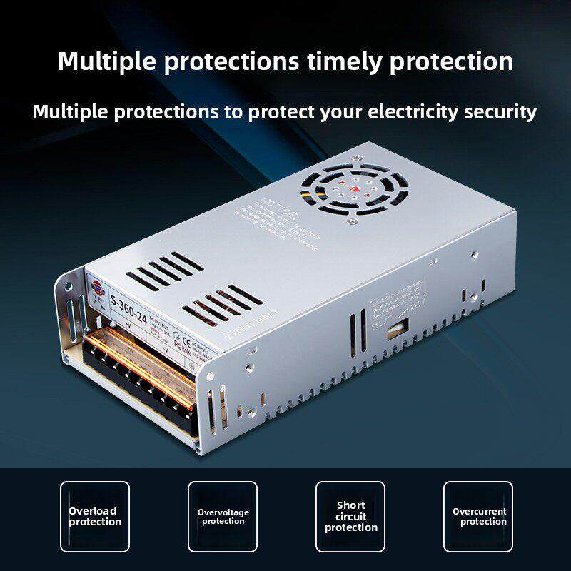 深圳明威S-360W-24V15A开关电源220 ~ 12V30A集中电源监控5V 48V3