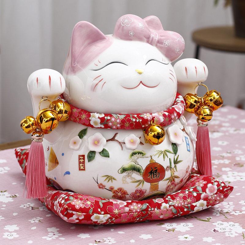 福衢存钱罐大人用招财猫摆件创意可爱儿童存钱筒女生小存钱筒家用