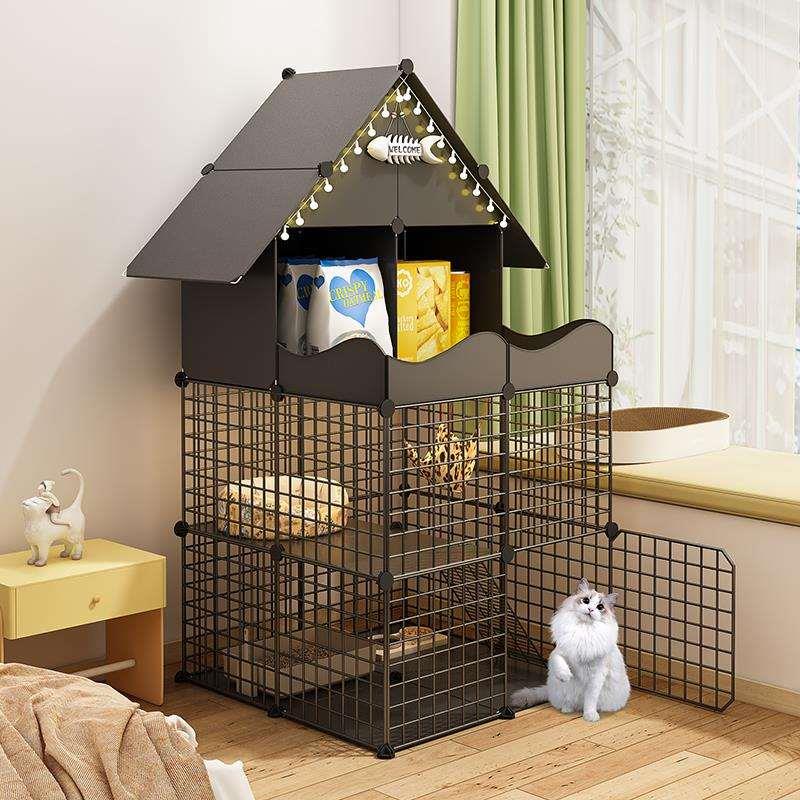 大猫笼子家用室内猫屋猫窝厕所猫砂盆一体小户型猫城堡猫别墅空笼