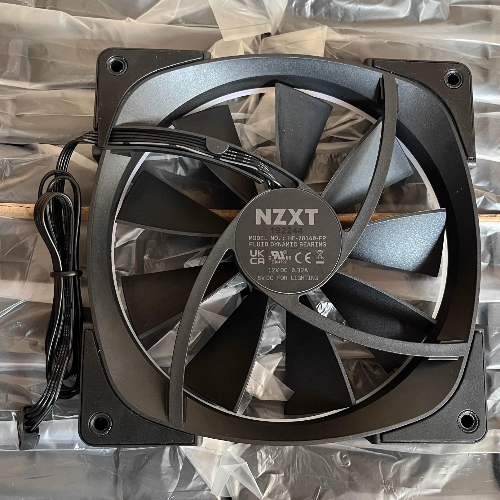 全新Nzxt Aer Rgb第二代风扇桌面电脑机箱风扇140mm Pwm温度控制