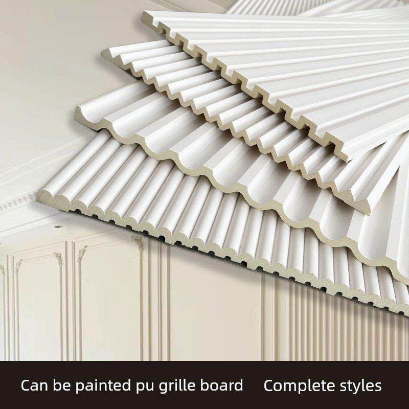 pu线条护墙板可上漆 格栅板波浪板半圆板法式风格背景墙装饰板材,基础建材,相框线条,淘宝优惠券,粉丝福利购,淘宝优惠卷