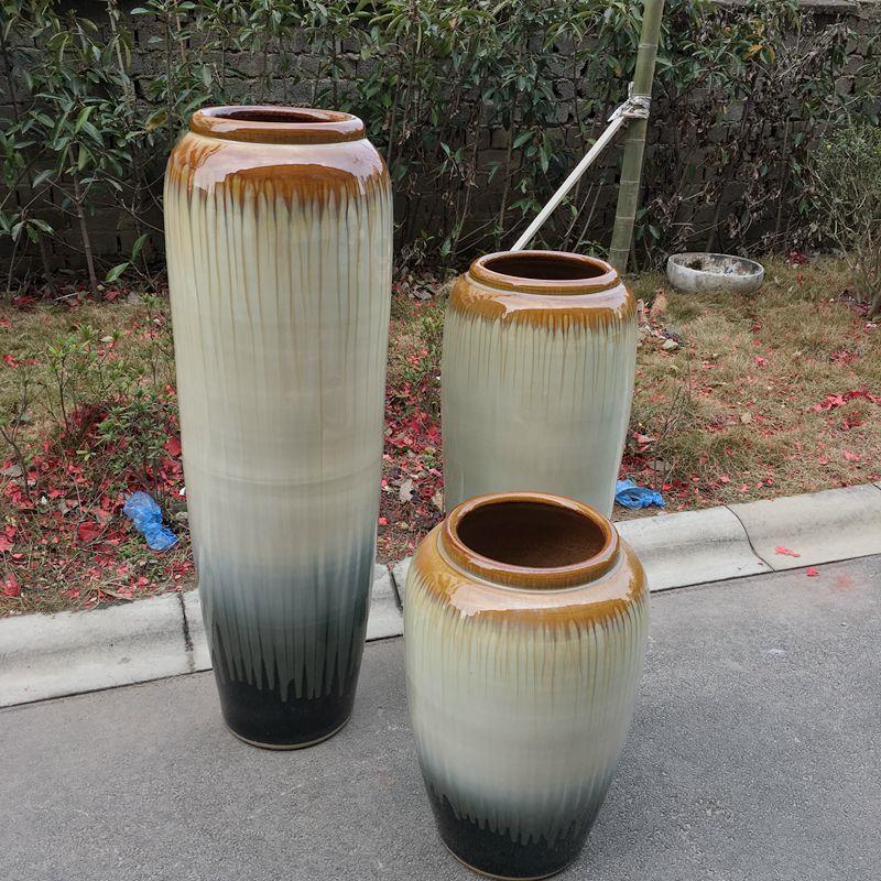 陶瓷花器北欧ins小花瓶复古干燥花插花装饰摆饰客厅中式粗陶罐水