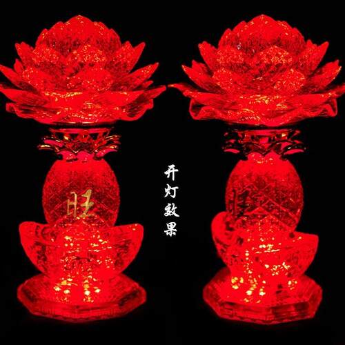 莲花佛灯、Led长明灯、财神灯、财运灯、电烛、佛前观音佛、外挂