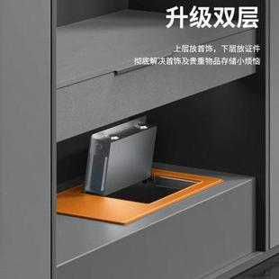 保险箱小型暗格 虎牌衣柜嵌入式 保险柜家用2023新款 上翻式 指纹密码