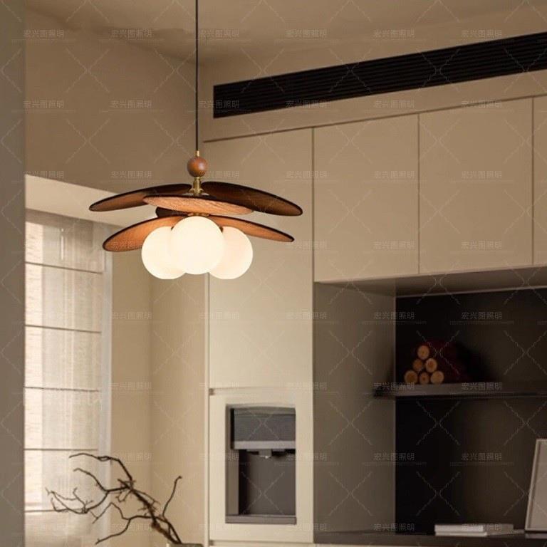 侘寂风中古风饭厅吊灯法式藤编覆古设计师书房灯餐桌阳台卧室灯