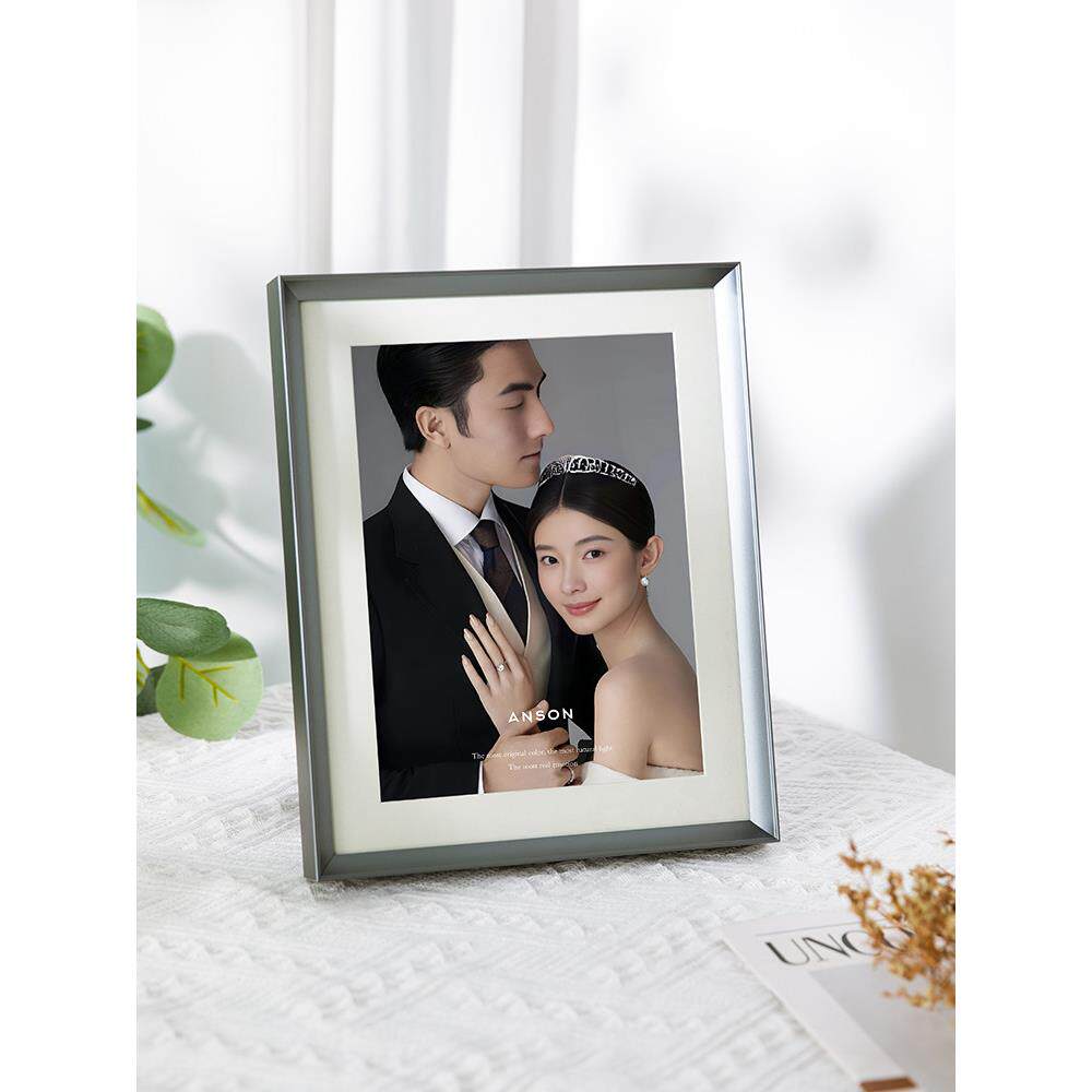 高端窄边金属铝合金框架婚纱照全家福表