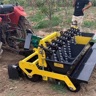 第5代6行拖拉机牵引大蒜播种机新款 下蒜机 大蒜播种机汽油自走式