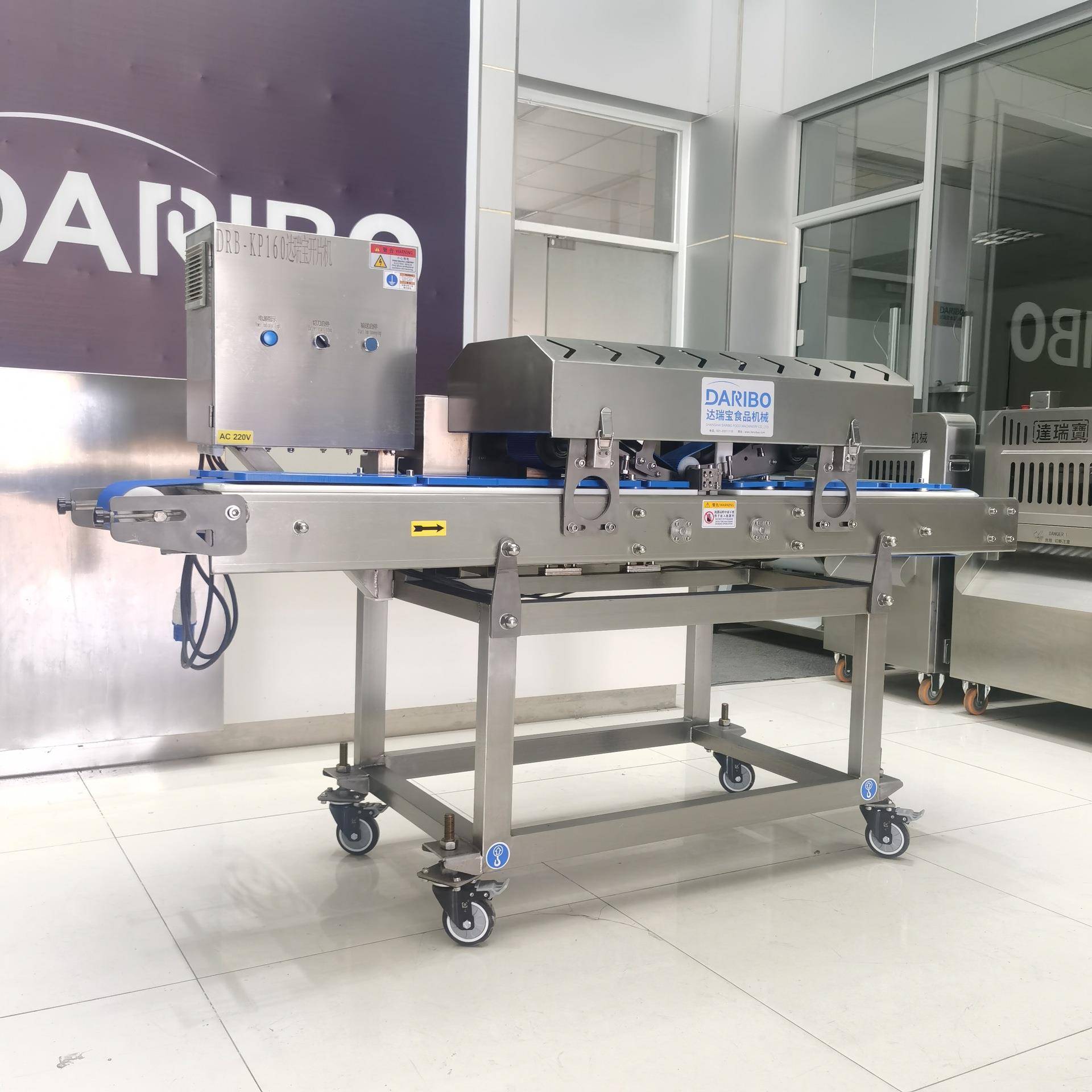 W带式高速切肉机鲜肉平剖机切片商用牛肉混合肉水平切片机平剖机