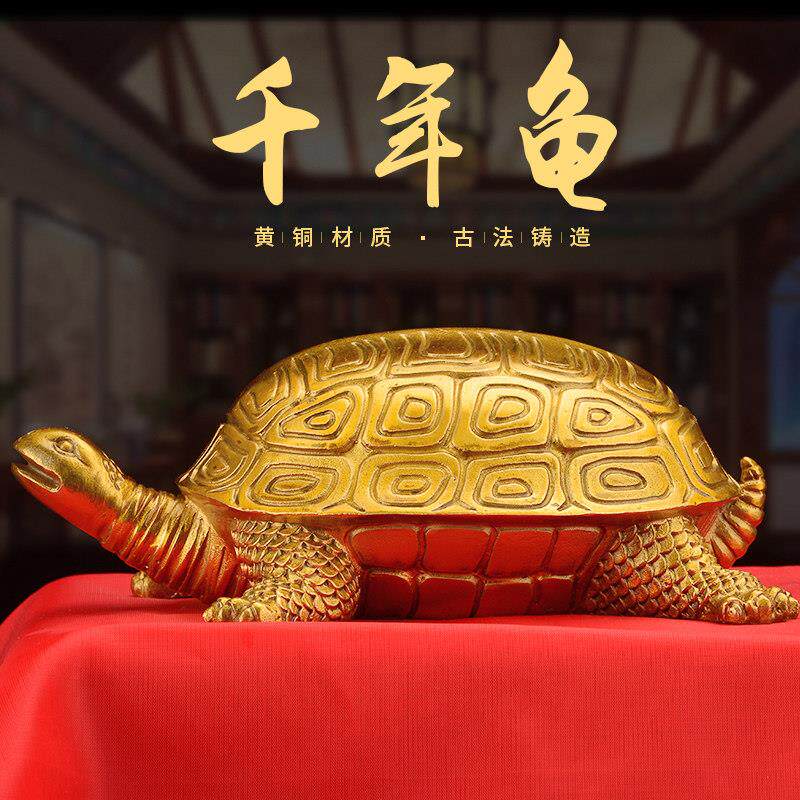 铜乌龟摆件铜千年龟母子龙龟家居长寿龟贺寿礼品铜龟工艺品摆饰