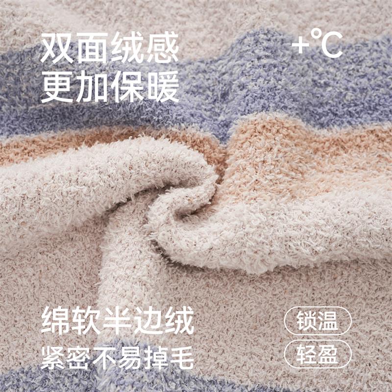 都市丽人半边绒睡衣女加厚秋冬2025新款珊瑚绒女可外穿家居服套装