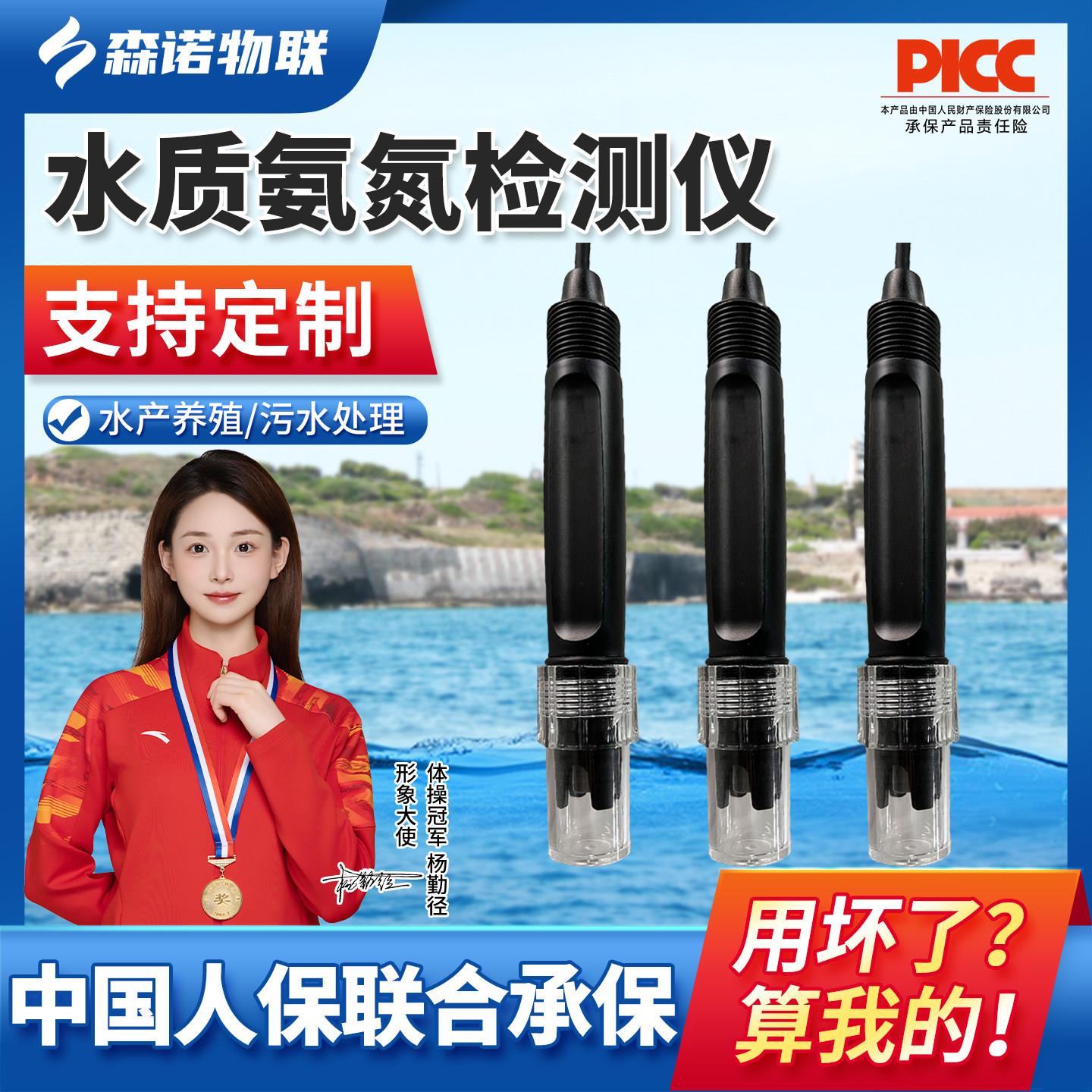 水质氨氮检测仪工业鱼塘公园水质在线监测设备水质氨氮离子传感器