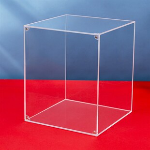亚克力展示盒定制一体式 收纳 高透明手办防尘模型玻璃罩子开Z门款