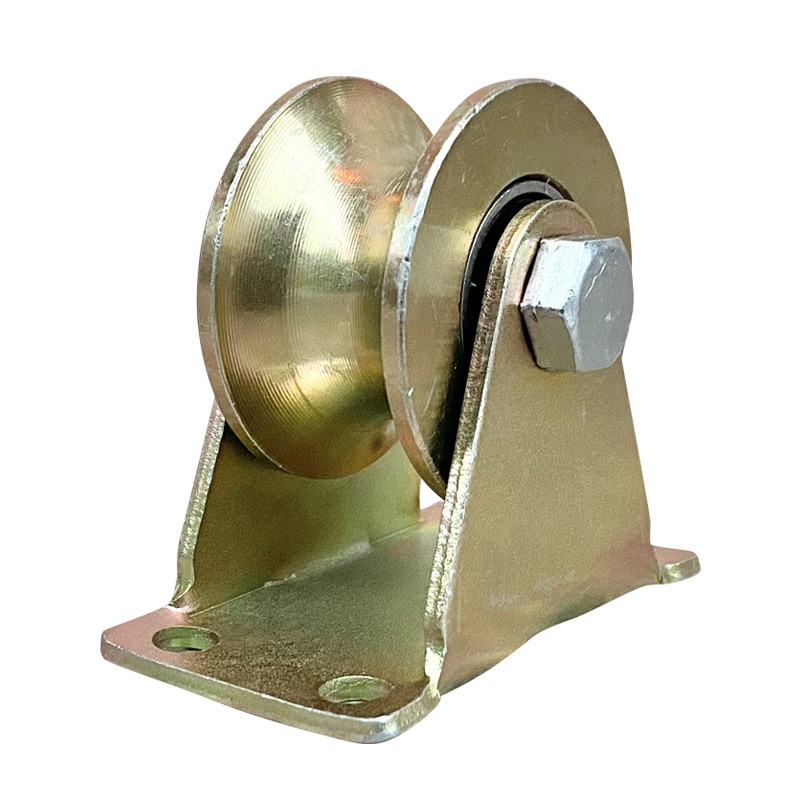 V型U型钢丝角铁轮防锈r加厚彩钢轨道轮槽轮大门导轨轮推拉门滑轮