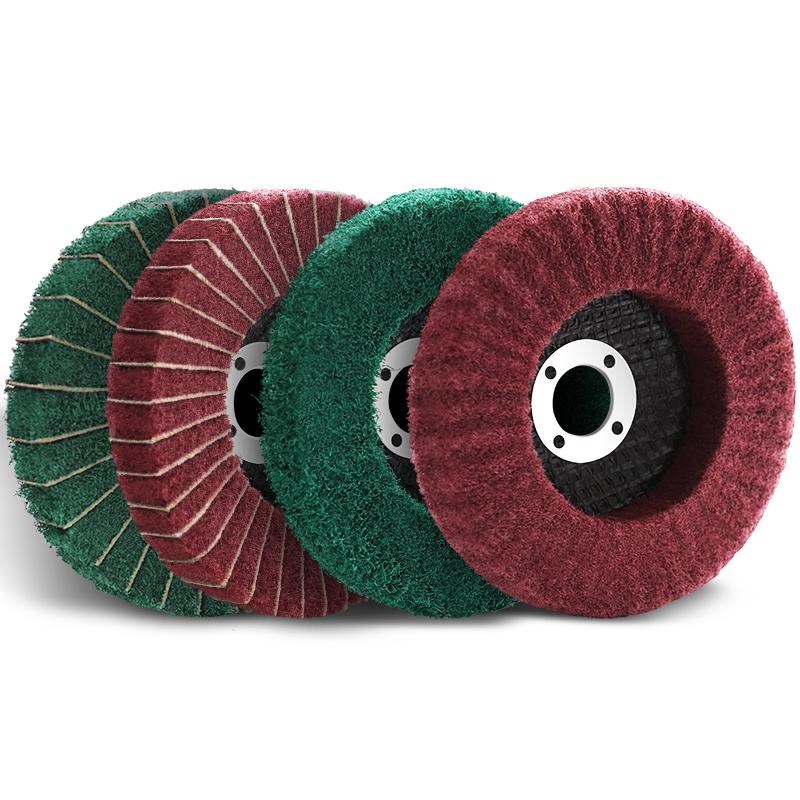 立式百洁布d角磨片百叶轮角向砂布抛光轮不锈钢除锈拉丝打磨飞翼