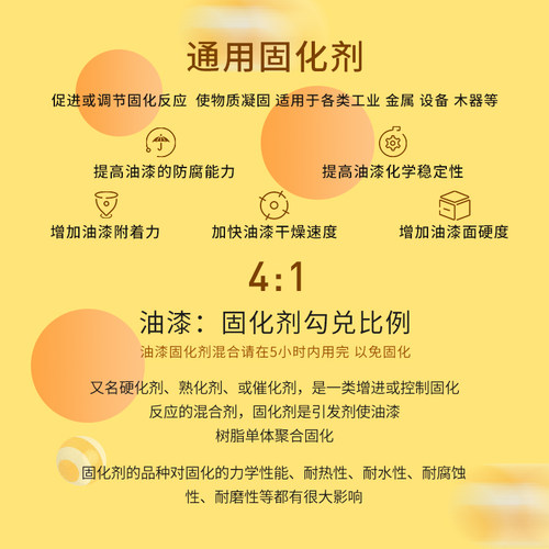 油漆固化剂通用型氟碳漆环氧漆丙烯E酸聚氨酯漆涂料高固含快乾固