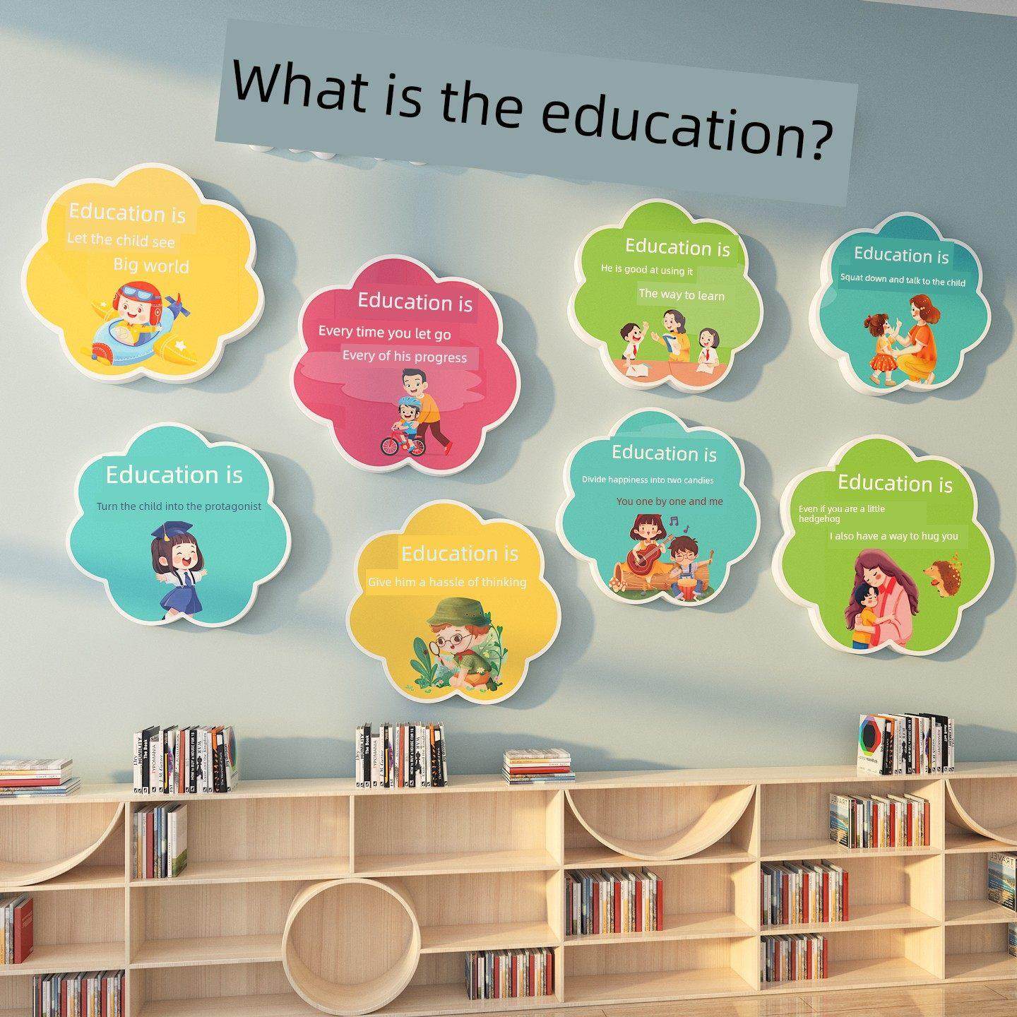 幼儿园环境创新主题成品下午保育班文化墙装饰教育培训机构教室布,家居饰品,文化墙贴,淘宝优惠券,粉丝福利购,淘宝优惠卷