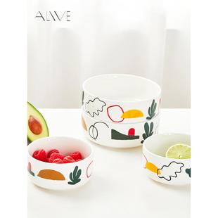 Alive绿洲系列 陶瓷碗饭碗汤碗面碗耐高温家用创意分餐碗乔迁礼物