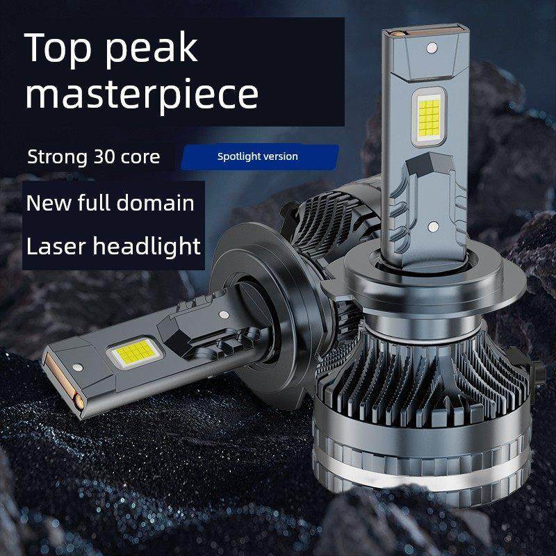 激光大灯汽车led透镜h4远近一体h1车灯h11强光9005超亮9012灯泡h7