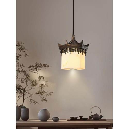 新中式宋氏美学灯古建筑吊灯阁楼吧台饭店餐厅茶室卡座玄关走道灯