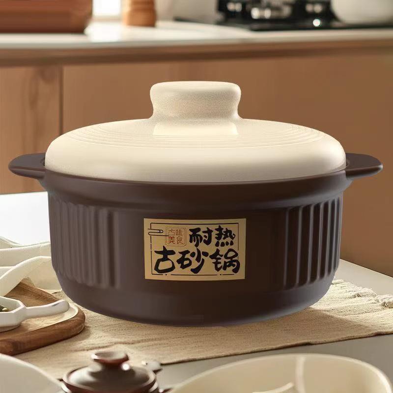 景德镇日式耐热炖锅干烧不裂燃气灶明火直烧陶瓷煲家用大容量砂锅