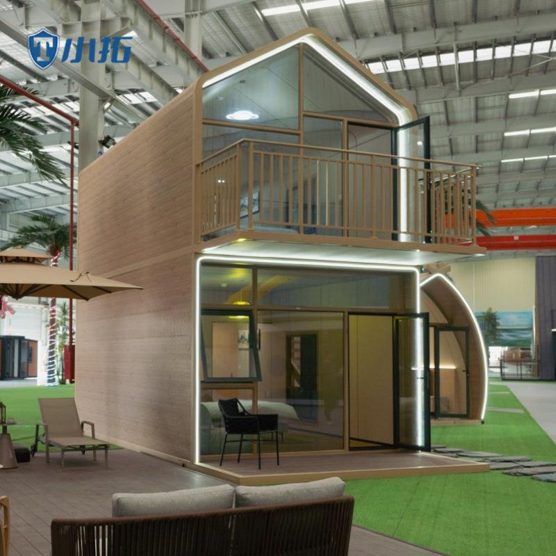 防腐木方形小屋双层民宿景区露营户外可移动别墅可住人太空舱小屋