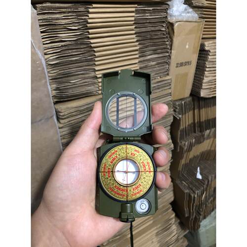 新款2寸三合罗盘风水指南针高精度二十四山户外多功能便携指北针