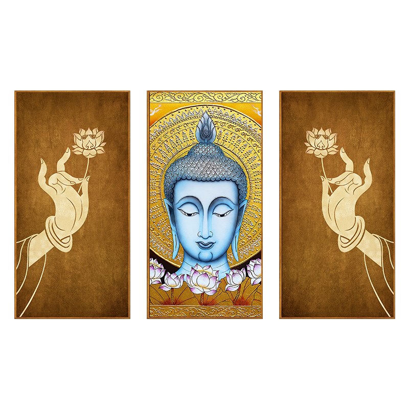 东南亚风格装饰品泰式按摩店挂画傣族风情背景装饰画墙面装饰挂件