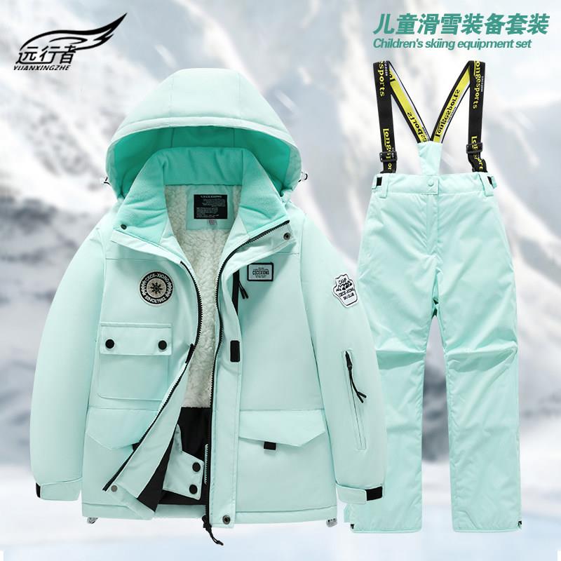 冬季儿童滑雪服套装男女童防风防水外套加厚保暖玩雪全套专业装备